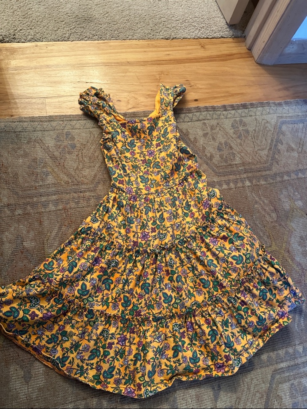 Polo by Ralph Lauren Yellow Floral Tiered Sundress